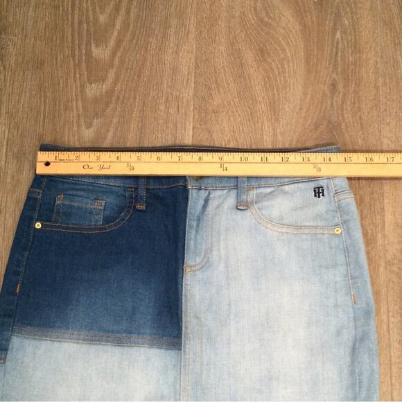 Tommy Hilfiger Color Block Denim Skirt 6 - Picture 3 of 7